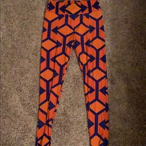 Luluroe leggings, orange and blue arrows